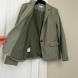 Loft Olive Hereingbone Blazer
